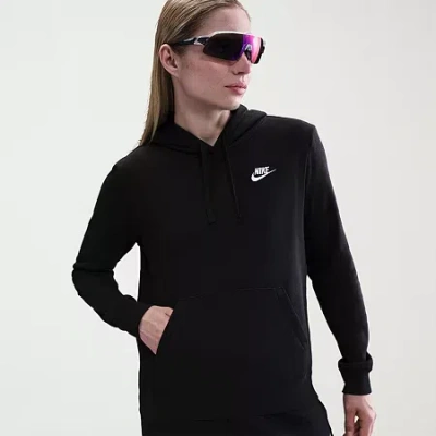 Nike Club Womens Long Sleeve Fleece Active Hoodie In Animal Print