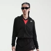 Nike Club Womens Long Sleeve Fleece Zipper Active Hoodie In Black