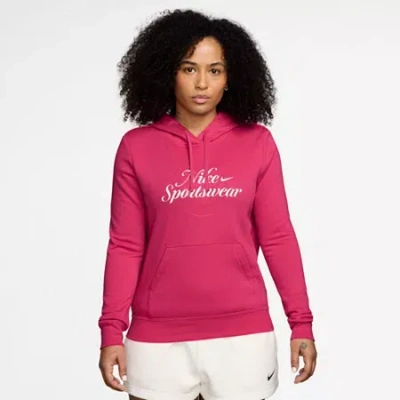 NIKE CLUB WOMENS LONG SLEEVE LINED FLEECE ACTIVE HOODIE