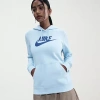 Nike Club Womens Long Sleeve Lined Fleece Active Hoodie In Blue
