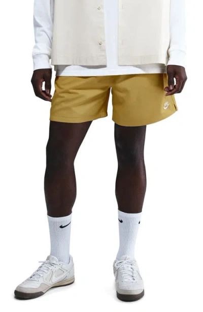 Nike Club Woven Flow Shorts In Brown