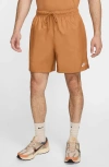 Nike Men's Club Woven Flow Shorts In Flax/ White