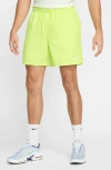 Nike Club Woven Flow Shorts In Lemon Twist/white