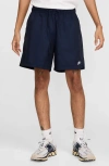 Nike Club Woven Flow Shorts In Obsidian/white