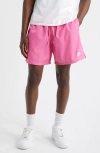Nike Club Woven Flow Shorts In Pink