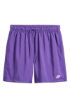 Nike Club Woven Flow Shorts In Purple