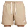 Nike Club Woven Lined Flow Shorts 'khaki' In Brown