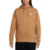 NIKE CLUB ZIP-UP LOGO HOODIE