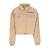 Nike Coach Jacket Women's W Sportswear Air Woven Crop Jacket Hemp/baroque Brown In Hemp/baroque Brown