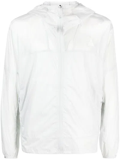 Nike Coats Silver In White