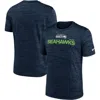 Nike College Navy Seattle Seahawks Blitz Velocity Modern Performance T-shirt In Blue