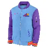 Nike Colorado Rockies Authentic Collection City Connect  Men's Mlb Full-zip Bomber Jacket In Blue