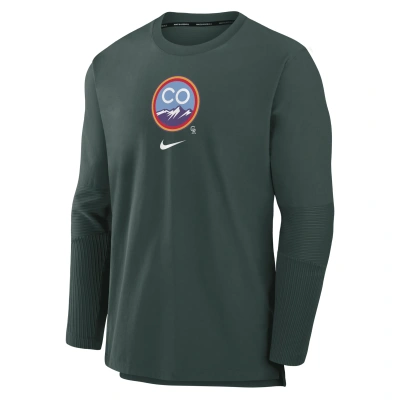 Nike Colorado Rockies Authentic Collection City Connect Player  Men's Dri-fit Mlb Pullover Jacket In Green