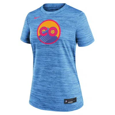 Nike Blue Colorado Rockies 2025 City Connect Authentic Collection Velocity Performance T-shirt