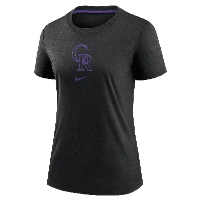 Nike Colorado Rockies Authentic Collection Early Work  Women's Mlb T-shirt In Black