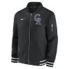 Nike Men's Black Colorado Rockies Authentic Collection Full-zip Bomber Jacket In Black