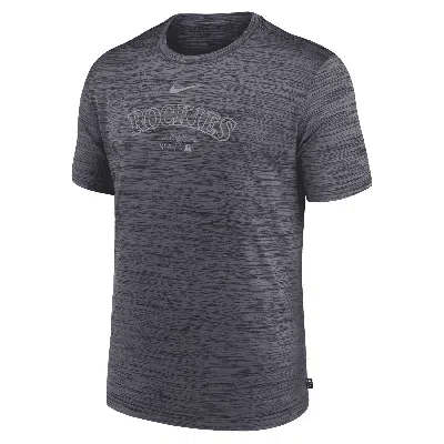 Nike Colorado Rockies Authentic Collection Practice Velocity  Men's Dri-fit Mlb T-shirt In Black