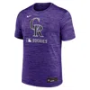 Nike Colorado Rockies Authentic Collection Velocity  Men's Dri-fit Mlb T-shirt In Purple