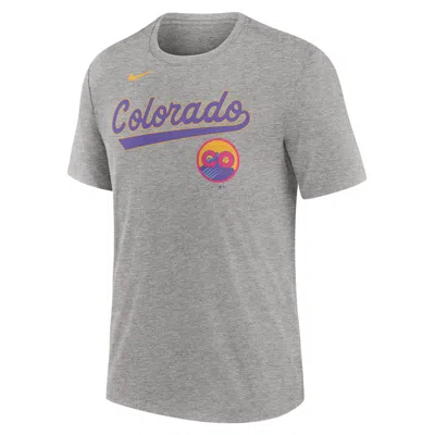 Nike Colorado Rockies City Connect  Men's Mlb T-shirt In Gray