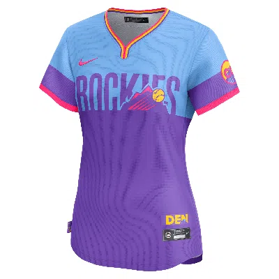 Nike Colorado Rockies City Connect Womenâs  Women's Dri-fit Adv Mlb Limited Jersey In Purple