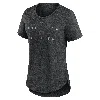 Nike Heather Black Colorado Rockies Knockout Team Stack Tri-blend T-shirt In Black