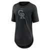 Nike Black Colorado Rockies Mascot Outline Weekend Tri-blend T-shirt