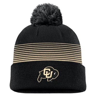 Nike Colorado Sideline Peak  Unisex College Cuffed Pom Beanie In Black