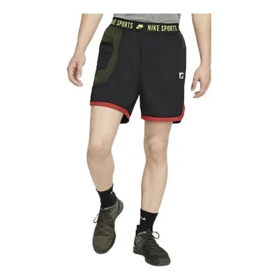 Nike Colorblock Breathable Casual Logo Sports Shorts Black