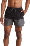 Nike Colorblock Drawstring Volley Shorts In Black