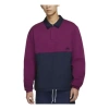 Nike Colorblock Fleece Polo Couple Style Purple