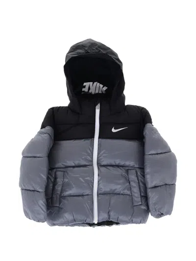 Nike Kids' Color-block Puffer Jacket In Grey