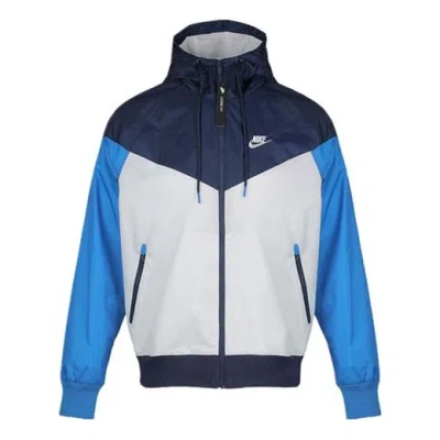 Nike Colorblock Sports Windbreaker Breathable Jacket Sky Blue