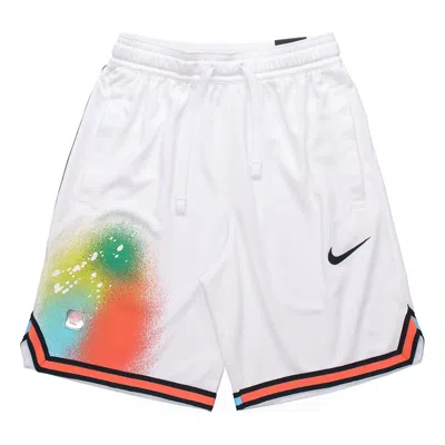 Nike Colorful Loose Sports Casual Basketball Shorts White