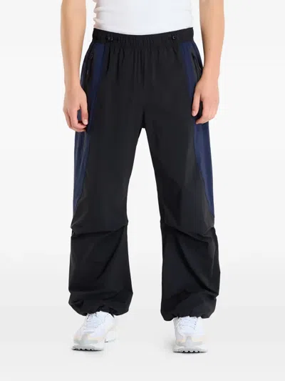 Nike Colour-block Oversized Track Pants In Black