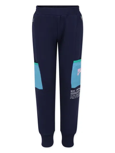 Nike Kids' Colour-block Track Pants In Blue