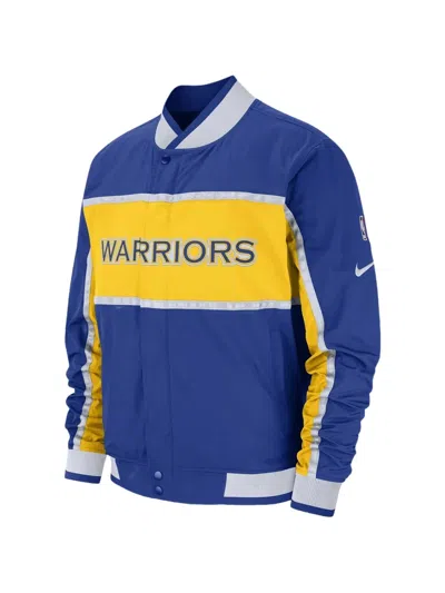 Nike Colourblock-design Bomber Jacket In Blue