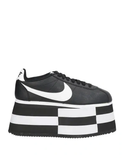 Nike Comme Des Garçons X  Woman Sneakers Black Size 6 Textile Fibers
