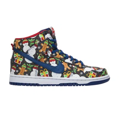 Pre-owned Nike Concepts X Sb Dunk Pro High Gs 'ugly Christmas Sweater' 2017 | Multi-color | Kid's Size 4.5