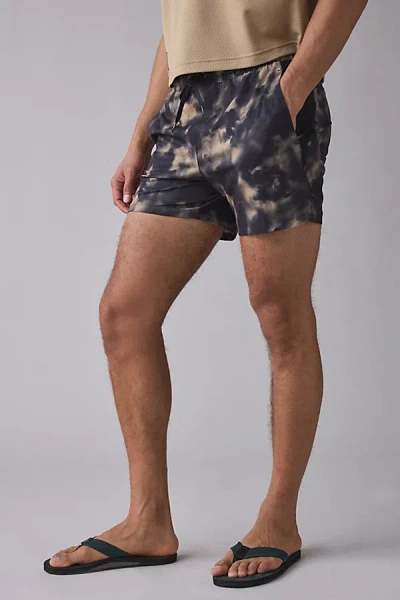Nike Contend Allover Print 5" Swim Trunks In Tan, Men's At Urban Outfitters In Gray