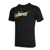 Nike Contrasting Colors Logo Printing Sports Round Neck Short Sleeve Black