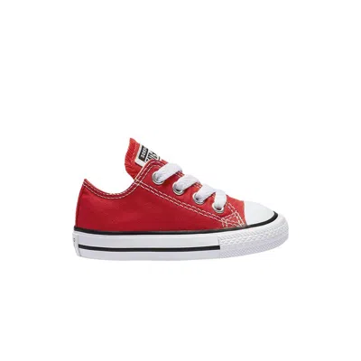 Pre-owned Nike Converse Chuck Taylor All Star Low Top Td 'red' | Infant Size 9