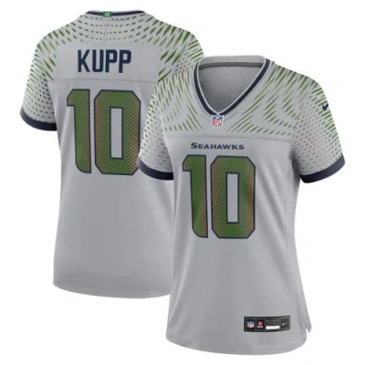 Nike Cooper Kupp Wolf Gray Seattle Seahawks 2025 Rivalries Collection Game Jersey In Silver