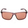 Nike Copper Square Unisex Sunglasses  Chaser Ascent D 200 59 In Copper / Mauve
