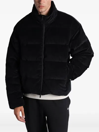 Nike Corduroy Logo Jacket In Black