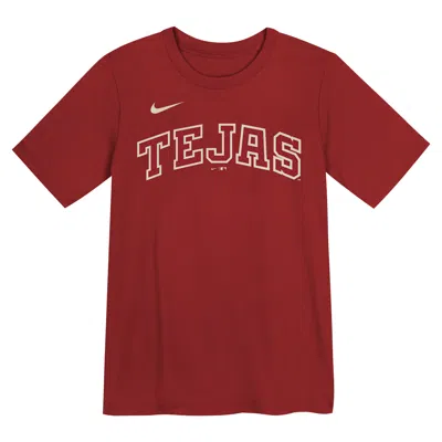 Nike Corey Seager Texas Rangers City Connect Little Kids'  Mlb T-shirt In Red
