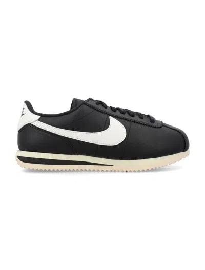Nike Cortez 23 Leather Sneakers In Black