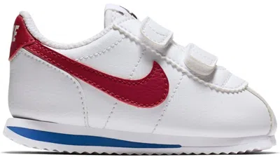 Pre-owned Nike Cortez Basic Sl Forrest Gump Sneakers In White/varsity Red/varsity Royal