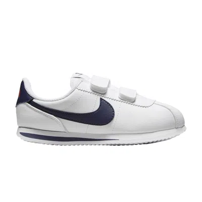 Pre-owned Nike Cortez Basic Sl Psv 'white Neutral Indigo' | Kid's Size 12.5