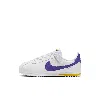 Nike Cortez Easyon Little Kids' Shoes In White/purple