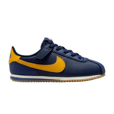 Pre-owned Nike Cortez Easyon Ps 'midnight Navy University Gold' | Blue | Kid's Size 12